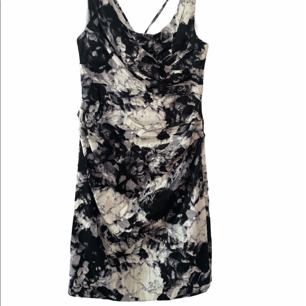 Suzi Chin for Maggie Boutique black & white dress